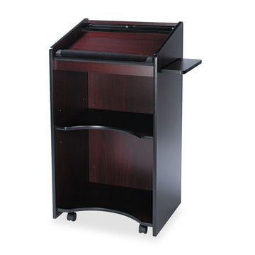 Safco® Executive Mobile Lectern, 25.25 X 19.75 X 46, Mahogany freeshipping - TVN Wholesale